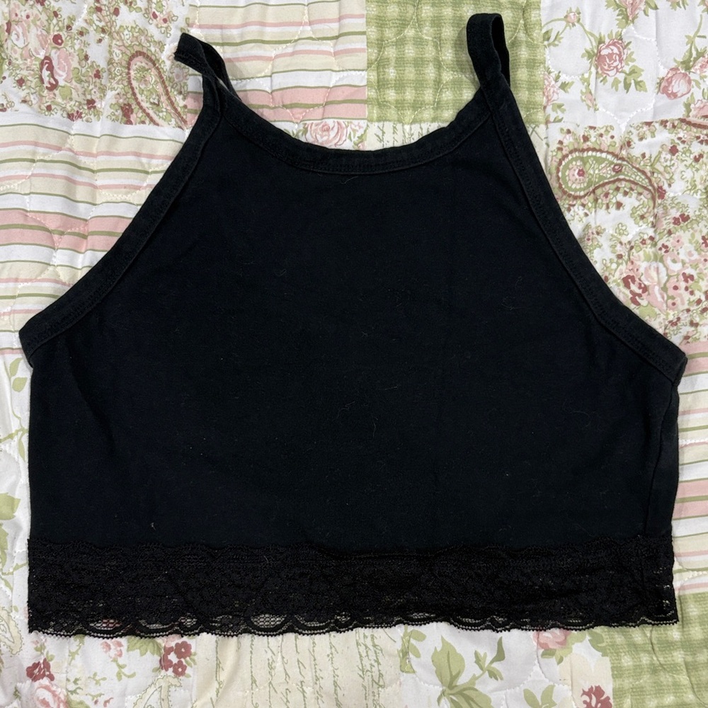 Colsie Charcoal Gray Crop Top